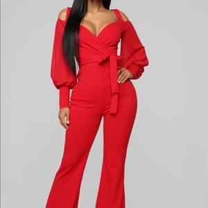 Red jumpsuit
